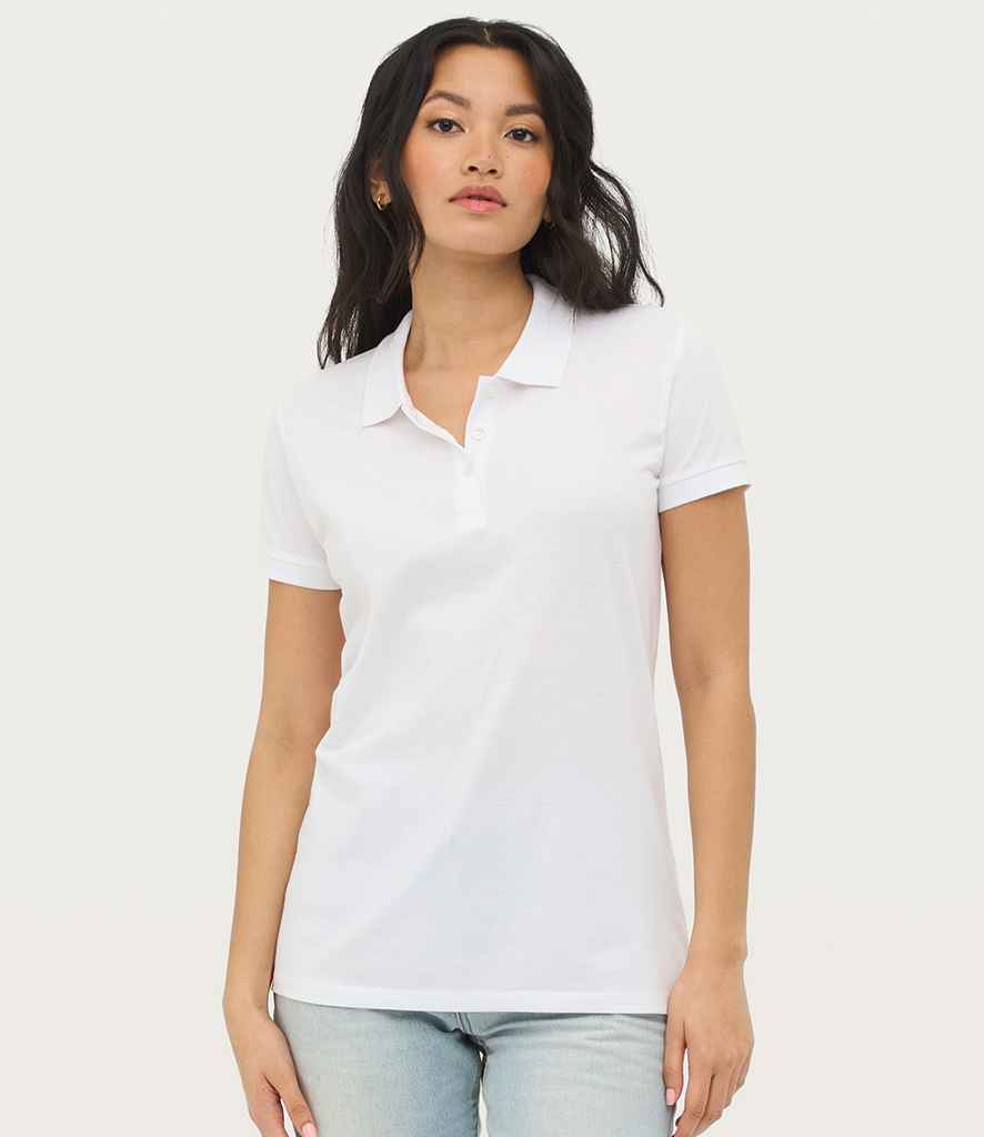 SOL'S Ladies Perfect Cotton Piqué Polo Shirt | White