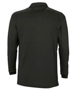 SOL'S Winter II Long Sleeve Cotton Piqué Polo Shirt | Black thumbnail 5