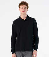 SOL'S Winter II Long Sleeve Cotton Piqué Polo Shirt | Black thumbnail 3