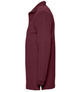 SOL'S Winter II Long Sleeve Cotton Piqué Polo Shirt | Burgundy thumbnail 3