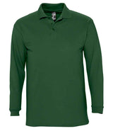SOL'S Winter II Long Sleeve Cotton Piqué Polo Shirt | Golf Green thumbnail 1
