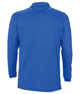 SOL'S Winter II Long Sleeve Cotton Piqué Polo Shirt | Royal Blue thumbnail 2