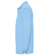 SOL'S Winter II Long Sleeve Cotton Piqué Polo Shirt | Sky Blue thumbnail 3