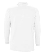SOL'S Winter II Long Sleeve Cotton Piqué Polo Shirt | White thumbnail 2