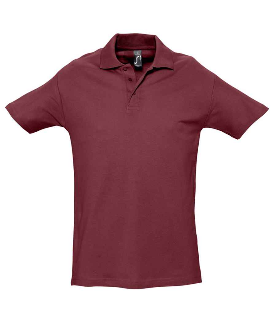 SOL'S Spring II Heavy Cotton Piqué Polo Shirt | Burgundy