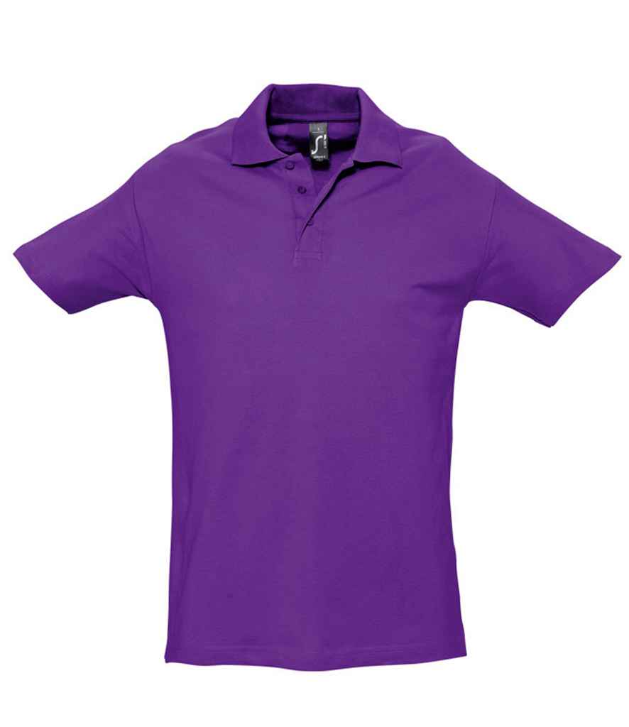 SOL'S Spring II Heavy Cotton Piqué Polo Shirt | Dark Purple