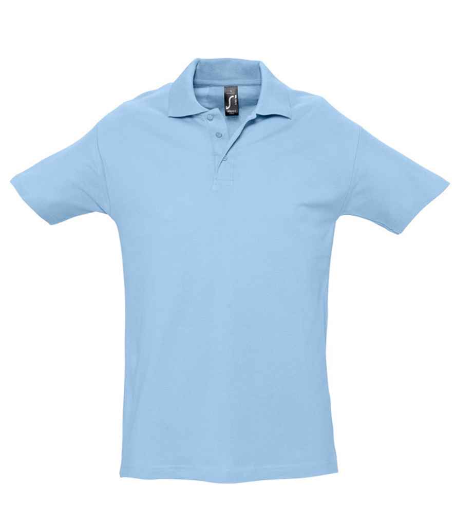 SOL'S Spring II Heavy Cotton Piqué Polo Shirt | Sky Blue
