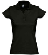SOL'S Ladies Prescott Cotton Jersey Polo Shirt | Deep Black thumbnail 4