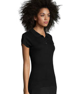 SOL'S Ladies Prescott Cotton Jersey Polo Shirt | Deep Black thumbnail 3