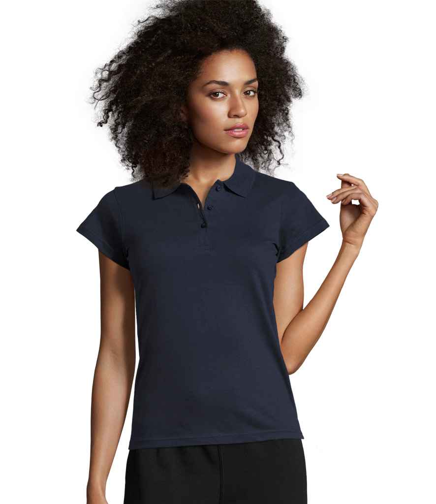 SOL'S Ladies Prescott Cotton Jersey Polo Shirt | French Navy