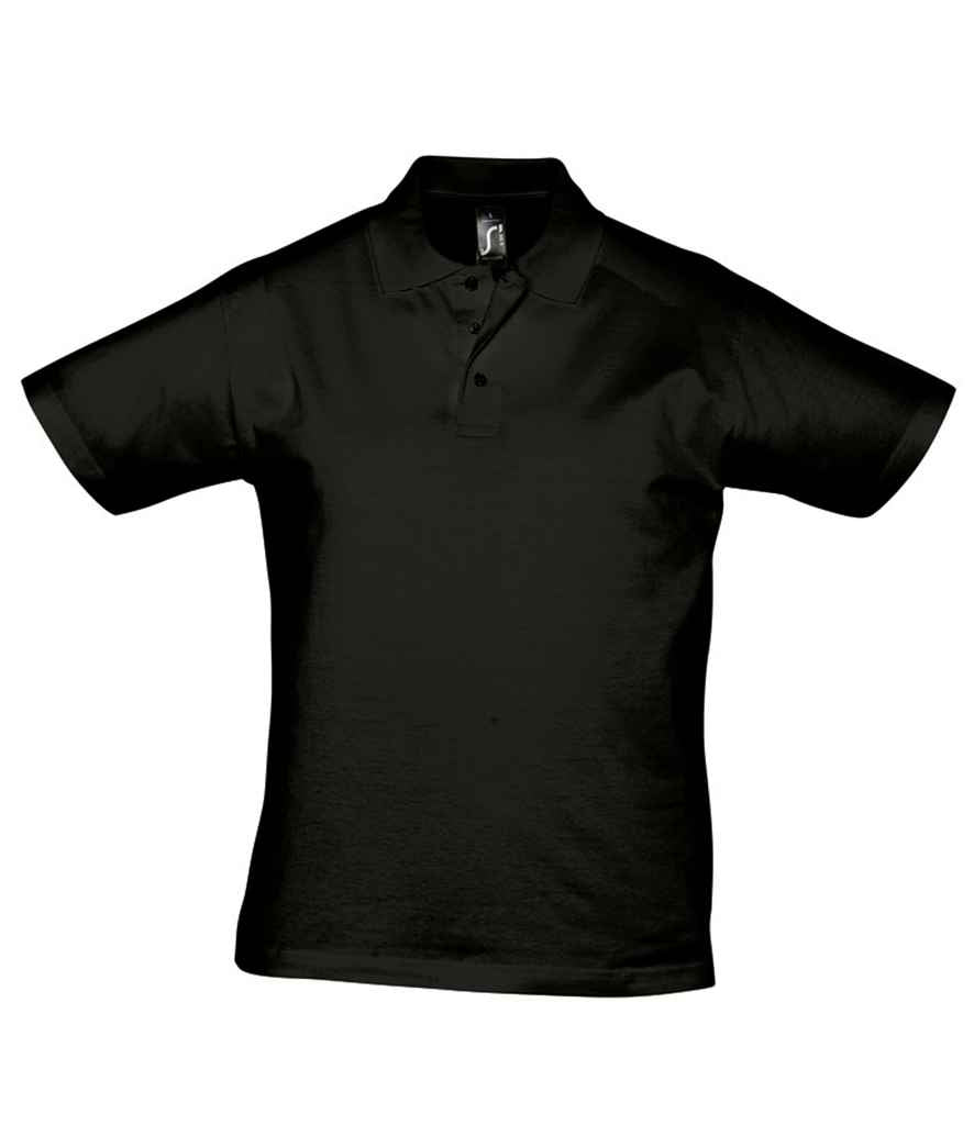 SOL'S Prescott Cotton Jersey Polo Shirt | Deep Black