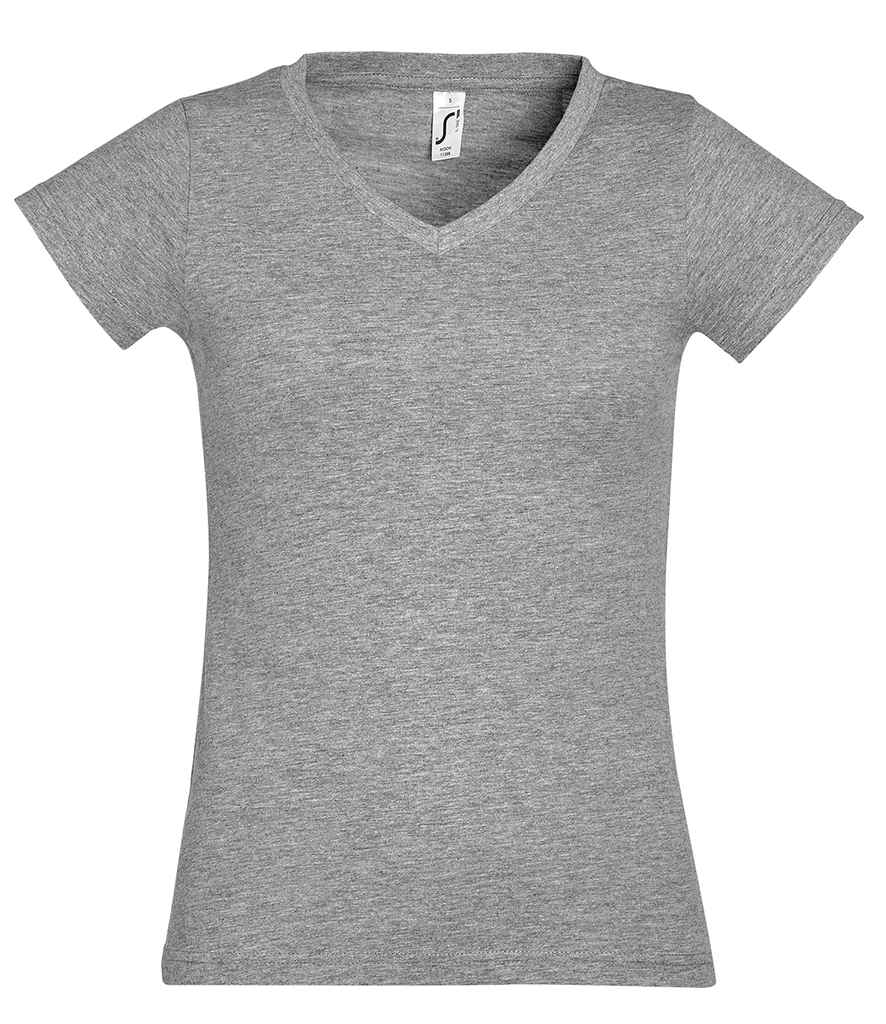 SOL'S Ladies Moon V Neck T-Shirt | Grey Marl