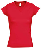 SOL'S Ladies Moon V Neck T-Shirt | Red thumbnail 1