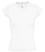 SOL'S Ladies Moon V Neck T-Shirt | White thumbnail 1
