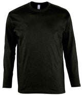 SOL'S Monarch Long Sleeve T-Shirt | Deep Black thumbnail 1