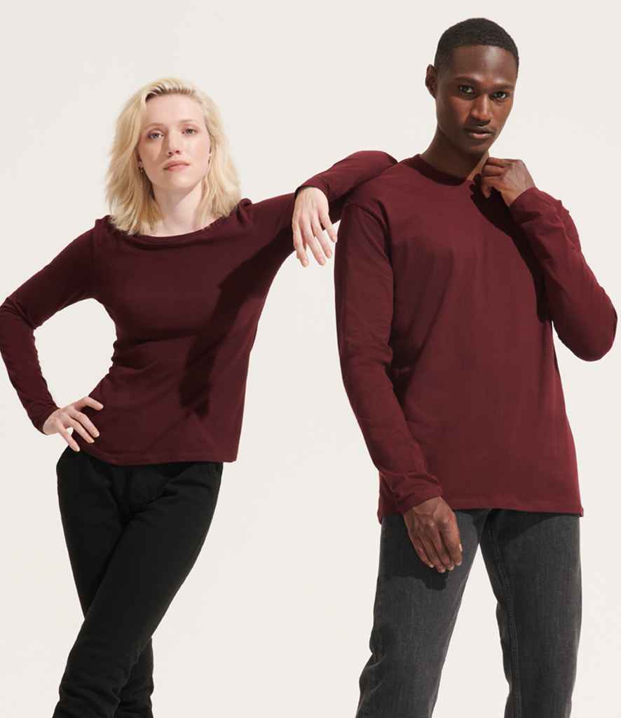 SOL'S Monarch Long Sleeve T-Shirt | Oxblood