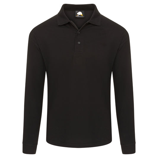 Weaver Long Sleeved Poloshirt - Black