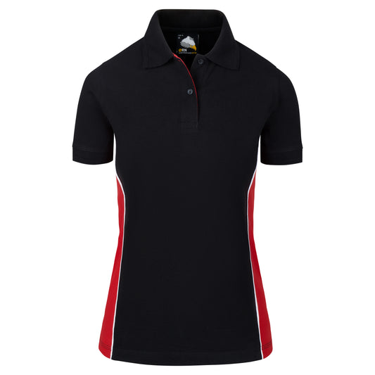 Ladies Silverswift Poloshirt - Black - Red