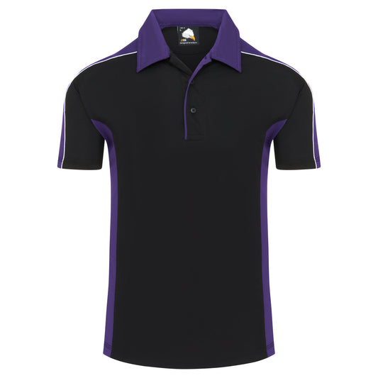 Avocet Wicking Poloshirt - Black - Purple