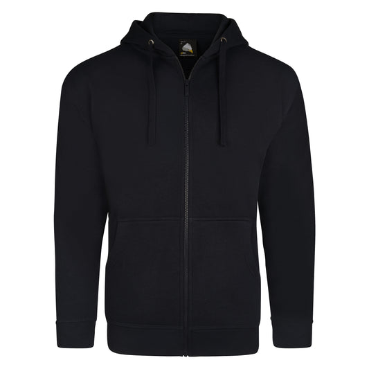 Macaw Zipped Hoodie - Black