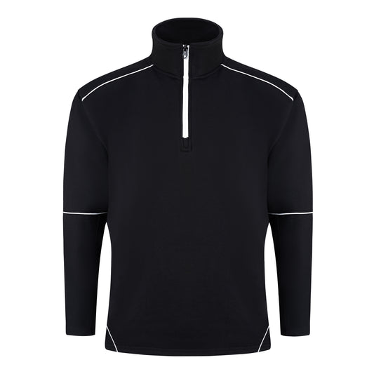 Fireback Quarter Zip Sweatshirt - Black - Black