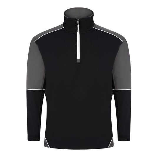 Fireback Quarter Zip Sweatshirt - Black - Graphite