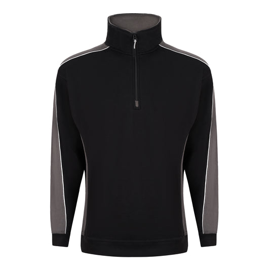 Avocet Quarter Zip Sweatshirt - Black - Graphite