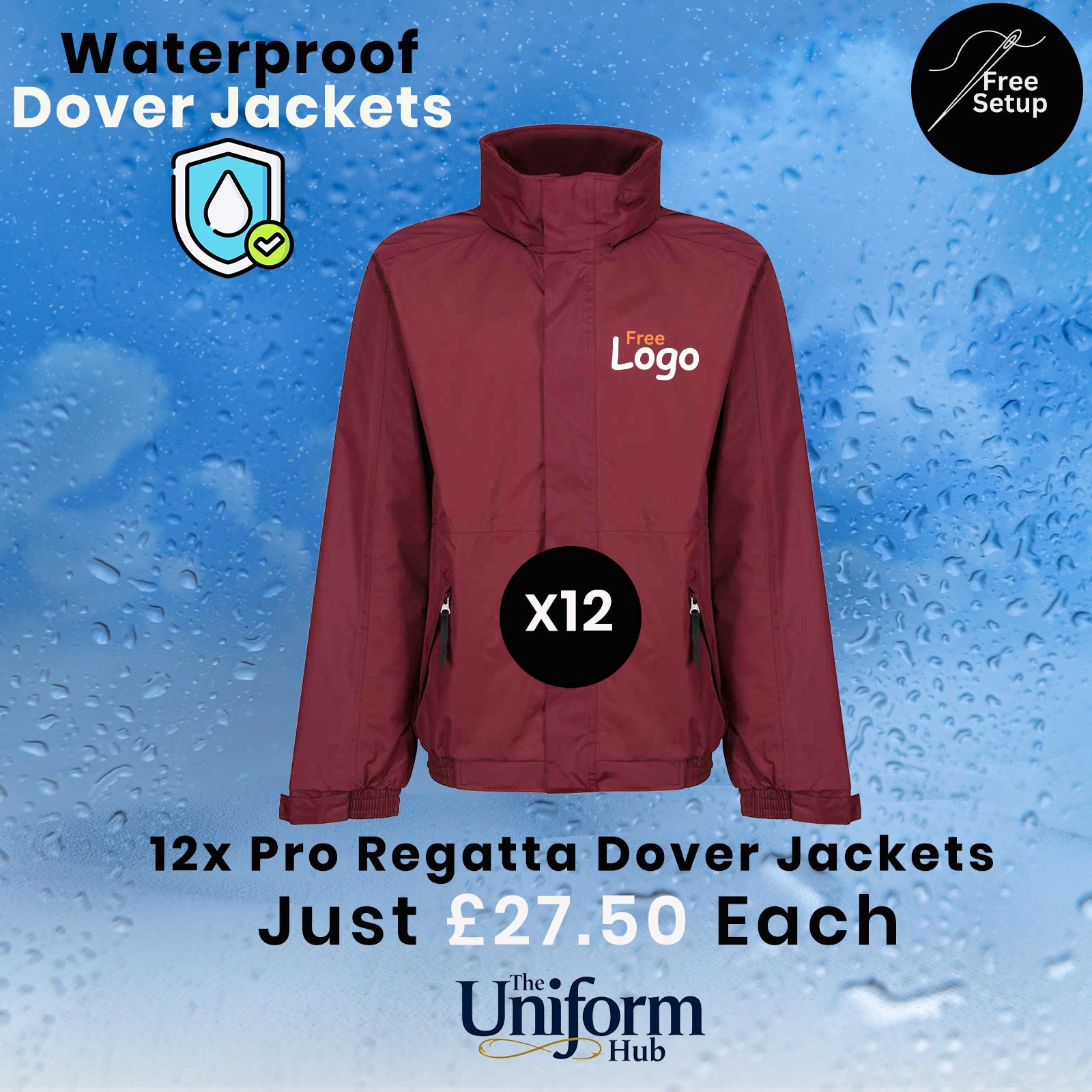 Waterproof Dover Jacket Deal x12