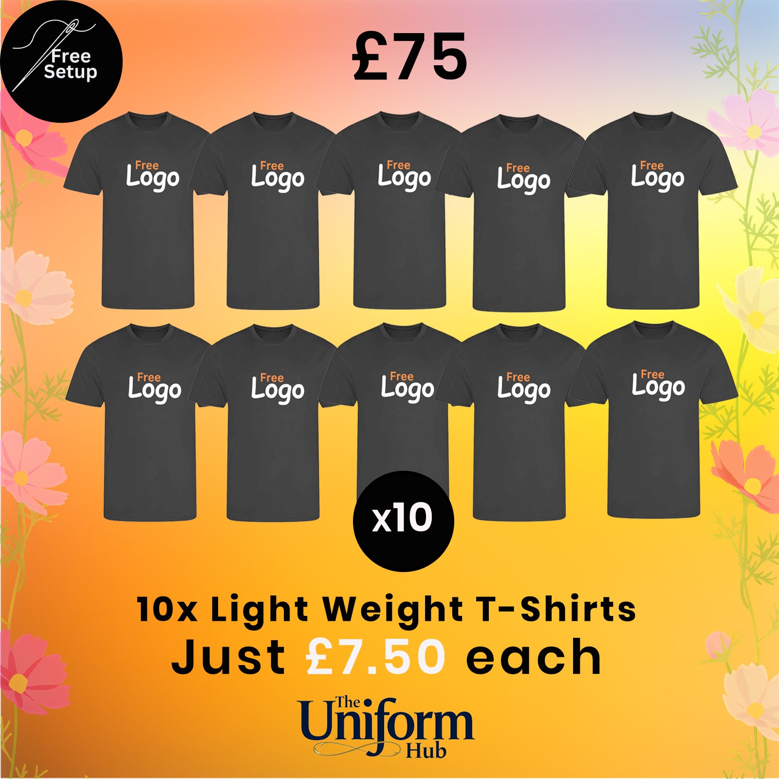 Spring Deals - Lightweight T-Shirts x10