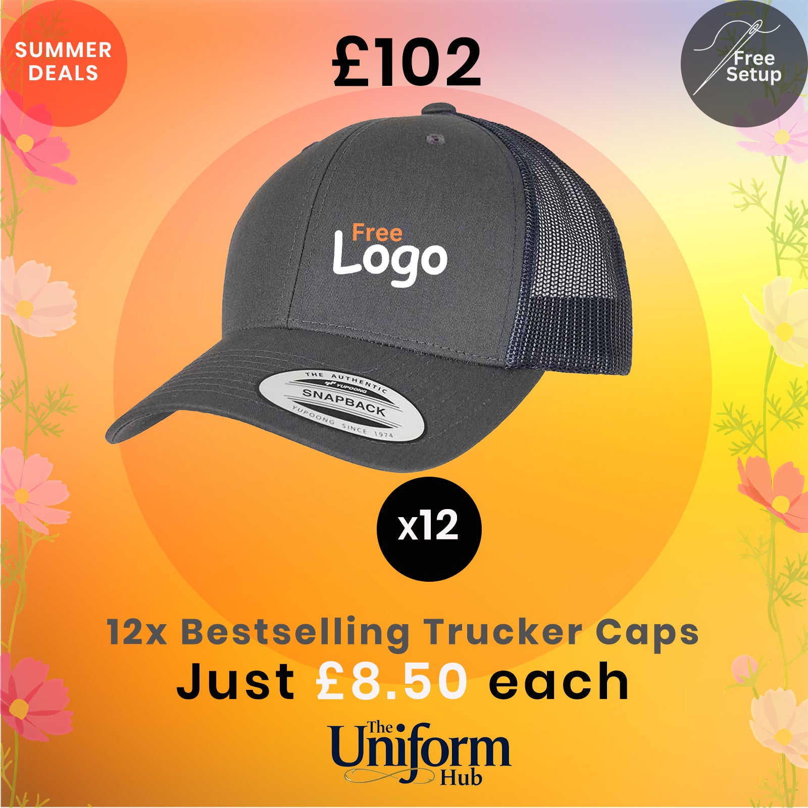 Summer Deals - Bestselling Trucker Caps x12