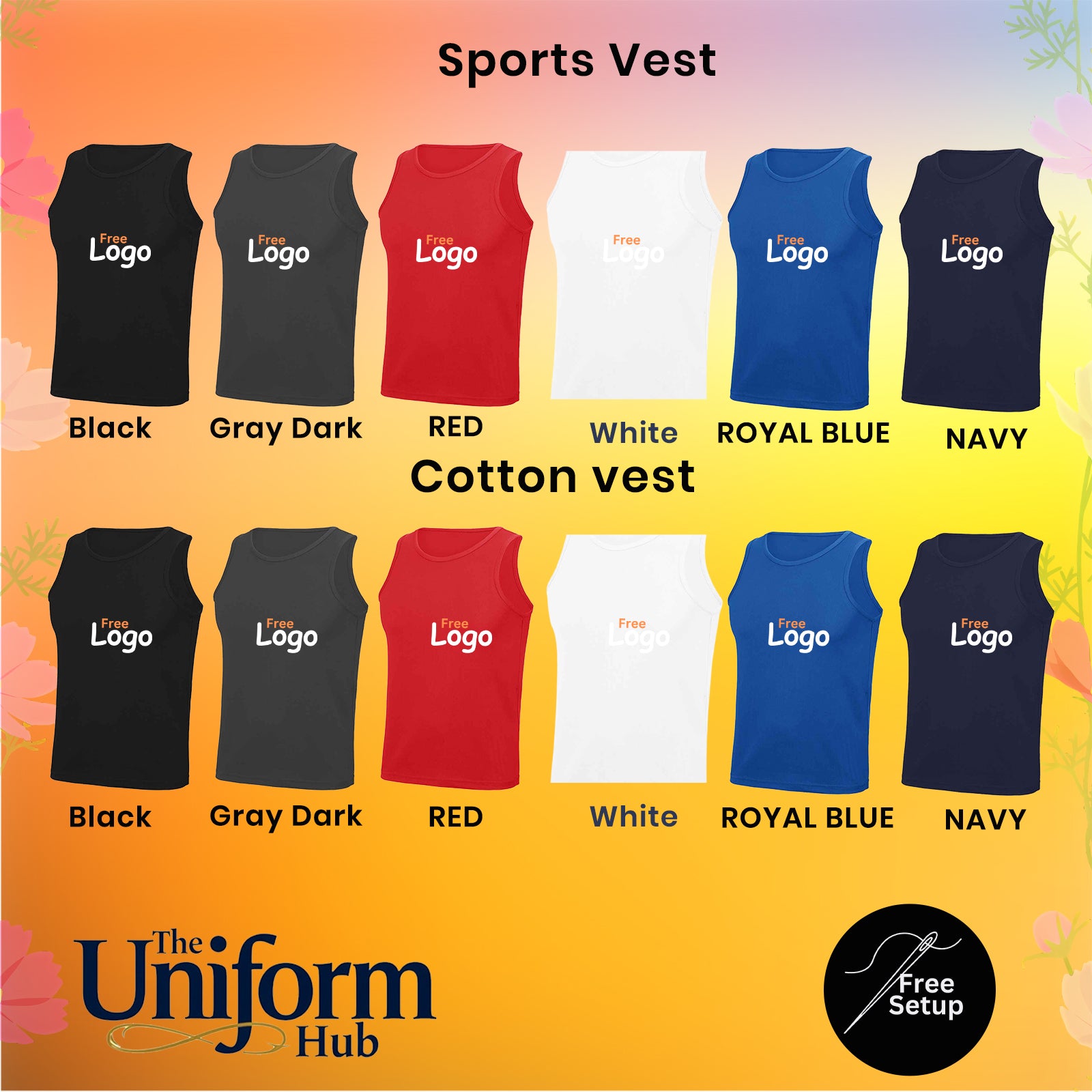 Summer Deals - Cotton & Sports Vests x6