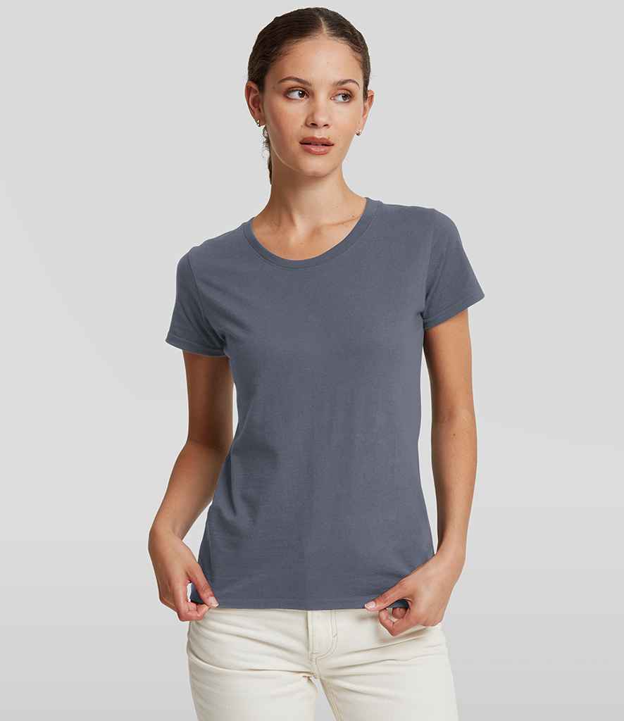 Russell Athletic Ladies Authentic Classic Ringspun T-Shirt | Convoy Grey