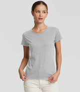 Russell Athletic Ladies Authentic Classic Ringspun T-Shirt | Light Oxford thumbnail 1