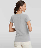 Russell Athletic Ladies Authentic Classic Ringspun T-Shirt | Light Oxford thumbnail 2