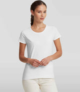 Russell Athletic Ladies Authentic Classic Ringspun T-Shirt | White thumbnail 1