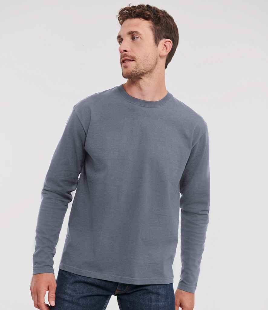 Russell Athletic Classic Long Sleeve T-Shirt | Convoy Grey