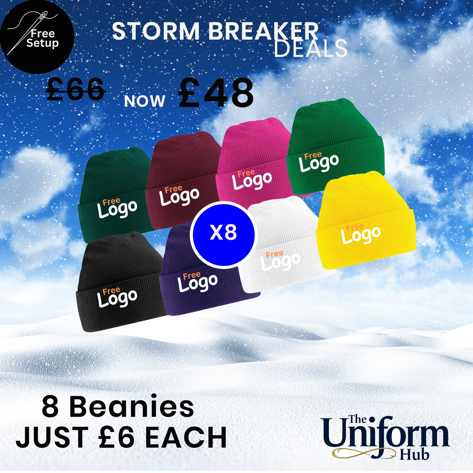 Storm Breaker Deal - 8x Best Selling Beanies