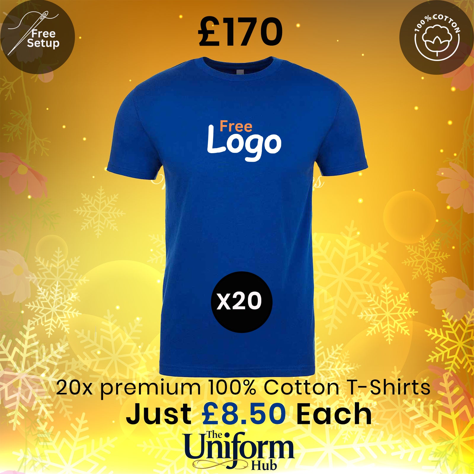 Spring Deals - 100% Premium Cotton T-Shirts x20