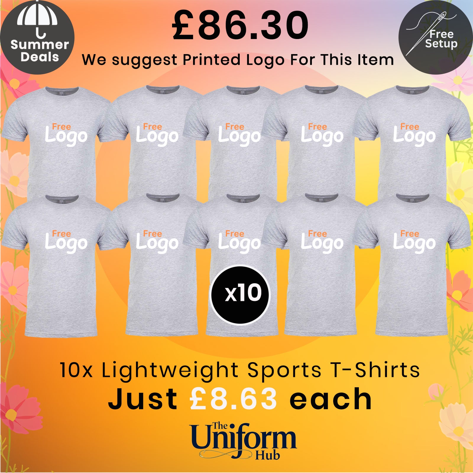 Summer Deals - Lightweight Sport T-Shirts x10