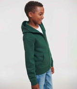 Russell Athletic Kids Authentic Zip Hooded Sweatshirt | Bottle Green thumbnail 3