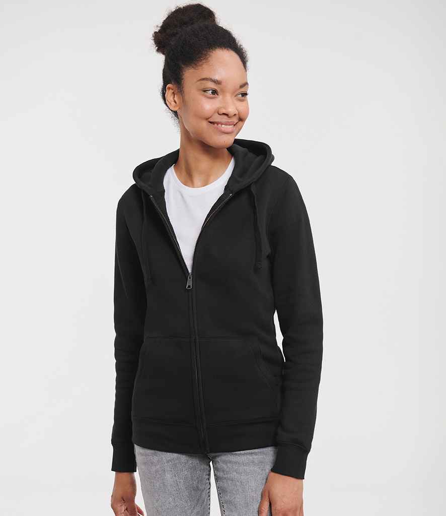 Russell Athletic Ladies Authentic Zip Hooded Sweatshirt | Black