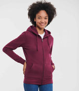 Russell Athletic Ladies Authentic Zip Hooded Sweatshirt | Burgundy thumbnail 1
