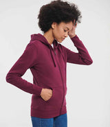 Russell Athletic Ladies Authentic Zip Hooded Sweatshirt | Burgundy thumbnail 3