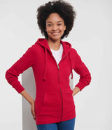 Russell Athletic Ladies Authentic Zip Hooded Sweatshirt | Classic Red thumbnail 1