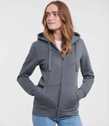 Russell Athletic Ladies Authentic Zip Hooded Sweatshirt | Convoy Grey thumbnail 1