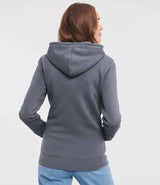 Russell Athletic Ladies Authentic Zip Hooded Sweatshirt | Convoy Grey thumbnail 2