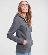 Russell Athletic Ladies Authentic Zip Hooded Sweatshirt | Convoy Grey thumbnail 3