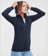 Russell Athletic Ladies Authentic Zip Hooded Sweatshirt | French Navy thumbnail 3
