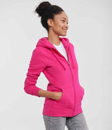 Russell Athletic Ladies Authentic Zip Hooded Sweatshirt | Fuchsia thumbnail 3