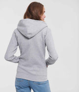 Russell Athletic Ladies Authentic Zip Hooded Sweatshirt | Light Oxford thumbnail 2